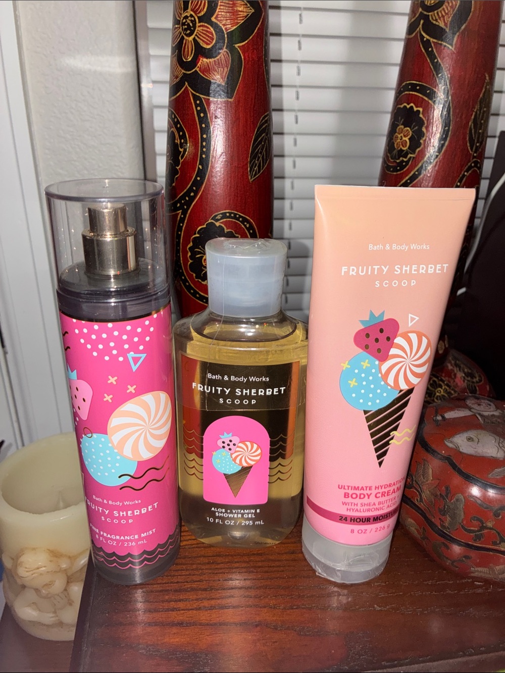 Bath & Body Works Fruity Sherbet Scoop Body Care Set - Pink